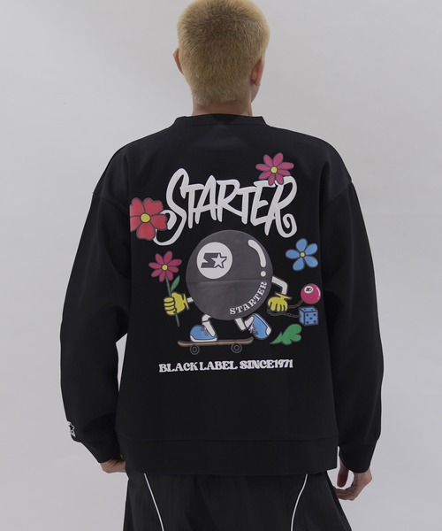 STARTER BLACK LABEL（スターターブラックレーベル）の「STARTER BLACK LABEL オーバーサイズバックプリントダンボールニットトレーナー（スウェット・メンズ・ホワイト/ブラック/ホワイト系/ホワイト系1/ブラック系/ブラック系1・XL/L/M）」の6枚目の写真