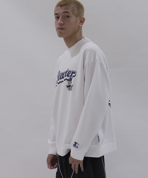 STARTER BLACK LABEL（スターターブラックレーベル）の「STARTER BLACK LABEL オーバーサイズバックプリントダンボールニットトレーナー（スウェット・メンズ・ホワイト/ブラック/ホワイト系/ホワイト系1/ブラック系/ブラック系1・XL/L/M）」の10枚目の写真