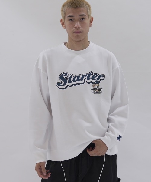 STARTER BLACK LABEL（スターターブラックレーベル）の「STARTER BLACK LABEL オーバーサイズバックプリントダンボールニットトレーナー（スウェット・メンズ・ホワイト/ブラック/ホワイト系/ホワイト系1/ブラック系/ブラック系1・XL/L/M）」の9枚目の写真