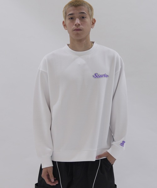 STARTER BLACK LABEL（スターターブラックレーベル）の「STARTER BLACK LABEL オーバーサイズバックプリントダンボールニットトレーナー（スウェット・メンズ・ホワイト/ブラック/ホワイト系/ホワイト系1/ブラック系/ブラック系1・XL/L/M）」の7枚目の写真