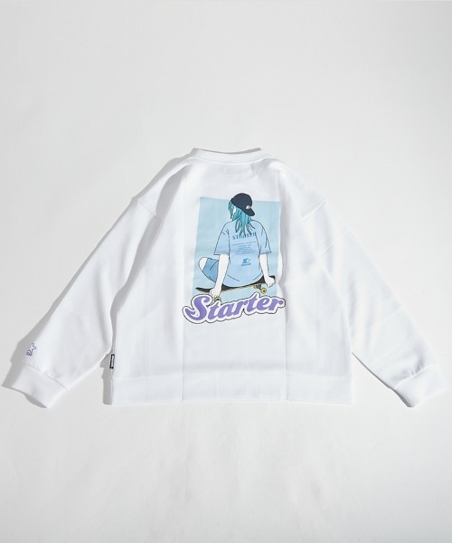 STARTER BLACK LABEL（スターターブラックレーベル）の「STARTER BLACK LABEL オーバーサイズバックプリントダンボールニットトレーナー（スウェット・メンズ・ホワイト/ブラック/ホワイト系/ホワイト系1/ブラック系/ブラック系1・XL/L/M）」の21枚目の写真