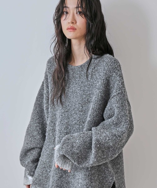 JUNRED(ジュンレッド)の「箔プリントスリットニット(ニット/セーター・メンズ・チャコールグレー・M/L)」の21枚目の写真