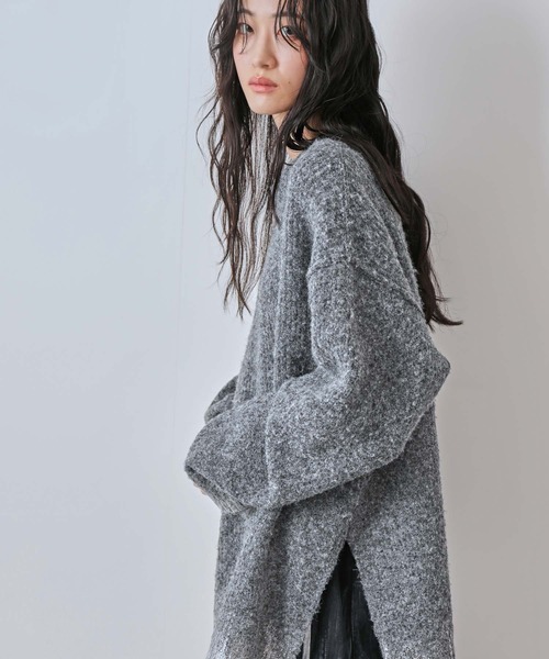 JUNRED(ジュンレッド)の「箔プリントスリットニット(ニット/セーター・メンズ・チャコールグレー・M/L)」の20枚目の写真