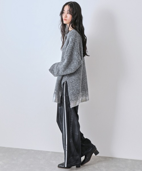JUNRED(ジュンレッド)の「箔プリントスリットニット(ニット/セーター・メンズ・チャコールグレー・M/L)」の13枚目の写真