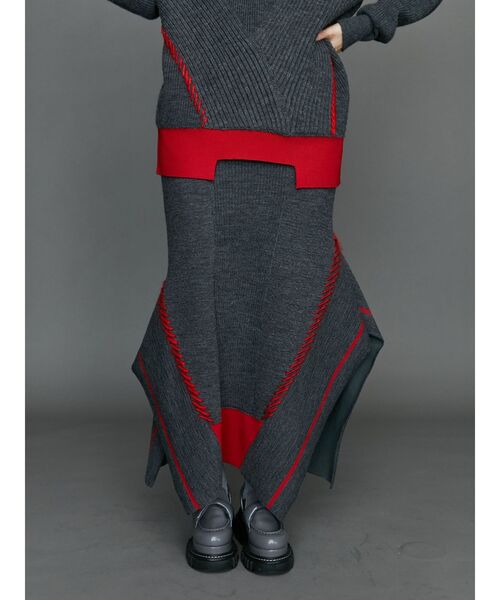 UN3D.（アンスリード）の「POINT STITCH KNIT SK / ポイントステッチ