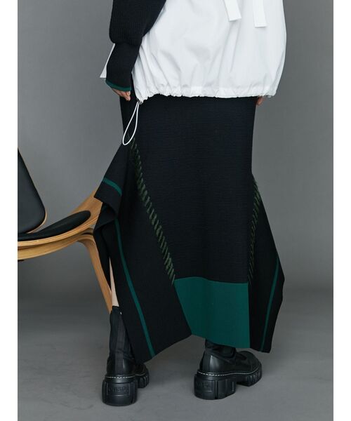 UN3D.（アンスリード）の「POINT STITCH KNIT SK / ポイントステッチニットスカート（スカート・レディース・グレー/ネイビー/ブラック・38/36）」の17枚目の写真