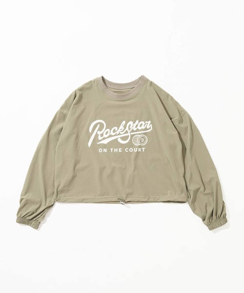Mia   （ミア）の「テキストドロストPO（Tシャツ/カットソー・レディース・カーキ/オフホワイト/チャコールグレー・FREE）」の7枚目の写真