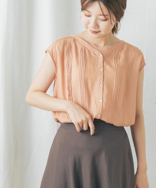 「URBAN RESEARCH ROSSO WOMEN」 ノースリーブブラウス FREE ブラウン レディース URBAN RESEARCH ROSSO♡ノースリーブプリーツブラウス - メルカリ