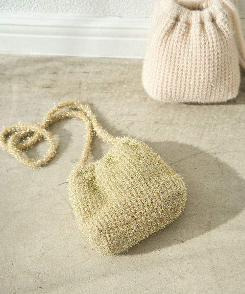ROPE' PICNIC（ロペピクニック）の「キラキラニットショルダーバッグ（ショルダーバッグ・レディース・ブラック/シルバー/ゴールド/キナリ・FREE）」の4枚目の写真