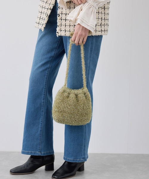 ROPE' PICNIC（ロペピクニック）の「キラキラニットショルダーバッグ（ショルダーバッグ・レディース・ブラック/シルバー/ゴールド/キナリ・FREE）」の10枚目の写真