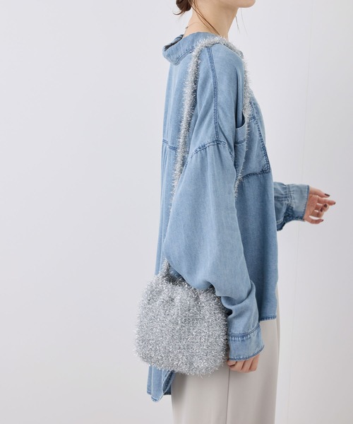 ROPE' PICNIC（ロペピクニック）の「キラキラニットショルダーバッグ（ショルダーバッグ・レディース・ブラック/シルバー/ゴールド/キナリ・FREE）」の11枚目の写真