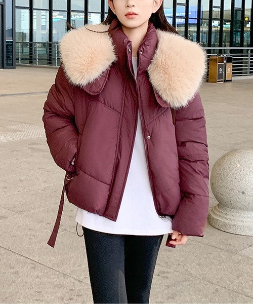 AMAJI（アマジ）の「フェイクファー付きダウンジャケット（ダウン