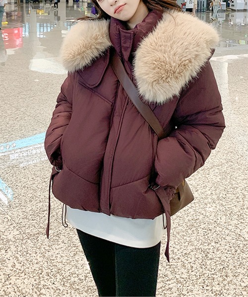 AMAJI（アマジ）の「フェイクファー付きダウンジャケット（ダウン