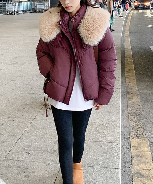 AMAJI（アマジ）の「フェイクファー付きダウンジャケット（ダウン