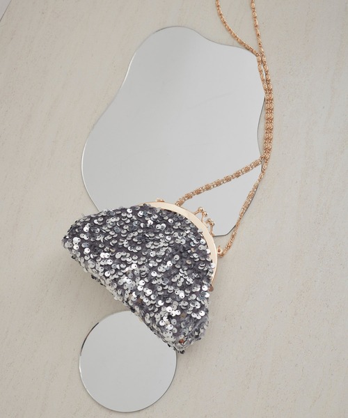 ROPE' PICNIC(ロペピクニック)の「スパンコールミニバッグ(ショルダーバッグ・レディース・グレー/ブラック・FREE)」の1枚目の写真