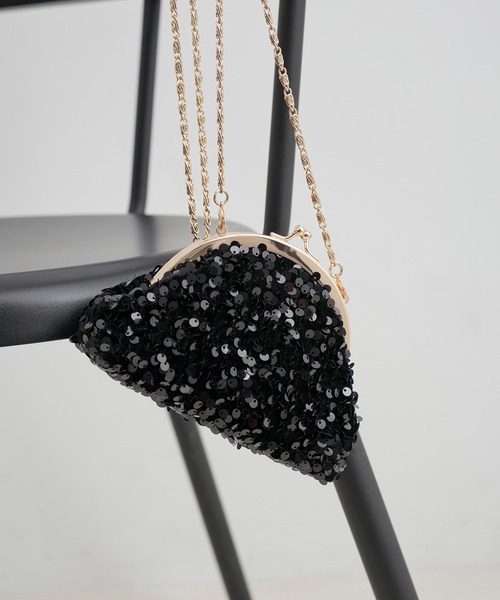 ROPE' PICNIC(ロペピクニック)の「スパンコールミニバッグ(ショルダーバッグ・レディース・グレー/ブラック・FREE)」の2枚目の写真