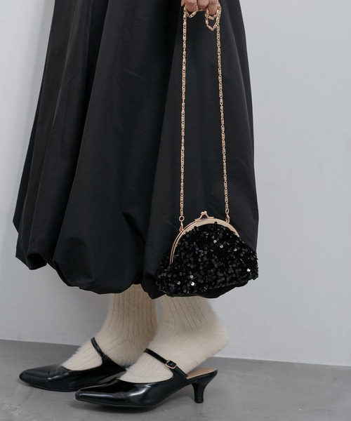 ROPE' PICNIC(ロペピクニック)の「スパンコールミニバッグ(ショルダーバッグ・レディース・グレー/ブラック・FREE)」の4枚目の写真