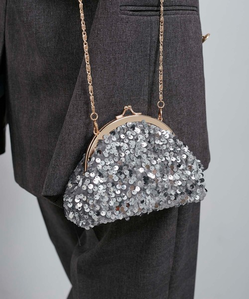 ROPE' PICNIC(ロペピクニック)の「スパンコールミニバッグ(ショルダーバッグ・レディース・グレー/ブラック・FREE)」の6枚目の写真