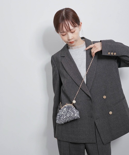 ROPE' PICNIC(ロペピクニック)の「スパンコールミニバッグ(ショルダーバッグ・レディース・グレー/ブラック・FREE)」の7枚目の写真