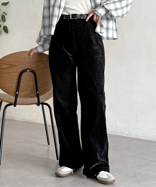 CPCM（シーピーシーエム）の「【新色/コーデュロイ】ハイウエストストレートデニム（デニムパンツ・レディース・ブラック/ブルー/インディゴブルー/ネイビー/ブラウン/アイボリー/ダークブルー/ブラック系その他/ブラウン系その他・SMALL/MEDIUM/X-SMALL/LARGE/PS）」の15枚目の写真