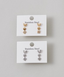 【 金属アレルギー対応 】 3set pierce / ピアス3セット サージカルステンレス (両耳用)