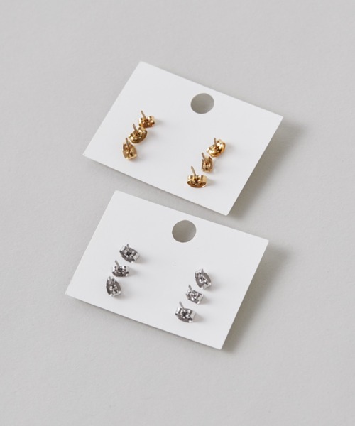 ciite' surgical stainless(シーテサージカルステンレス)の「【 金属アレルギー対応 】 3set pierce / ピアス3セット サージカルステンレス (両耳用)(ピアス(両耳用)・レディース・シルバー/ゴールド・FREE)」の15枚目の写真