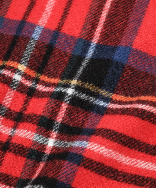 LEPSIM（レプシィム）の「洗えるチェックストール　32606（ストール/ショール・レディース・ブルー/オレンジ/アイボリー/レッド/ベージュ・ONE SIZE）」の7枚目の写真