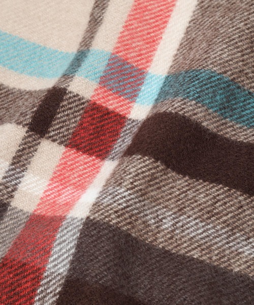 LEPSIM（レプシィム）の「洗えるチェックストール　32606（ストール/ショール・レディース・ブルー/オレンジ/アイボリー/レッド/ベージュ・ONE SIZE）」の8枚目の写真