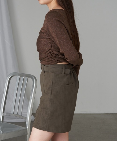 RAY CASSIN(レイカズン)の「【華奢見えが叶う】チョーカー付オフショルデザインニット(ニット/セーター・レディース・レッド/ブラウン/アイボリー/グレー/ピンク系その他2・FREE)」の11枚目の写真