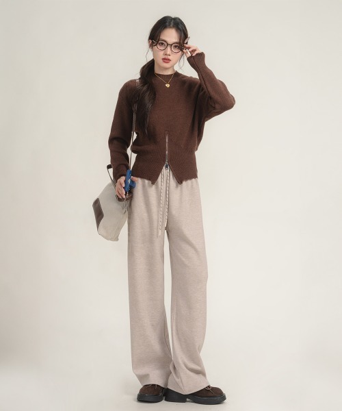 Miniministore(ミニミニストア)の「ニットトップス セーター 春秋冬 韓国風(ニット/セーター・レディース・ベージュ/ブラウン/グレー/ブラック・FREE)」の9枚目の写真