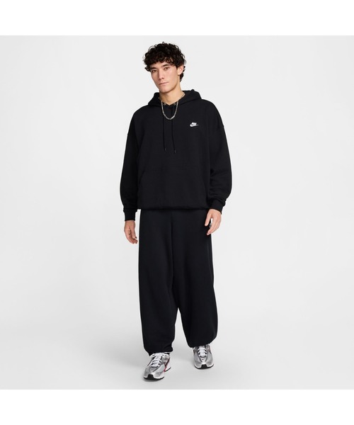 NIKE(ナイキ)の「NIKE/ナイキ クラブ FT オーバーサイズL/Sフーディ(パーカー・メンズ・ベージュ/グレー/ブラック・M/S/L/XL)」の15枚目の写真
