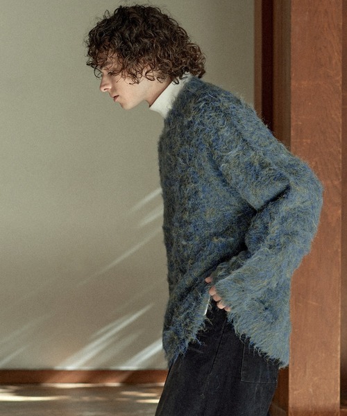 セール】【POLO CHAMPS 別注】ミックスシャギー貴族起毛クルーネック