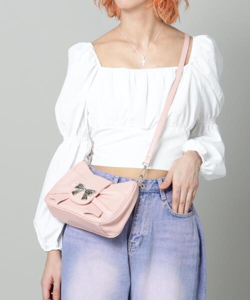 SIS(エスアイエス)の「【WEB限定】SIS/エスアイエス/リボンミニバッグ(トートバッグ・レディース・ブラック/ピンク・F)」の16枚目の写真