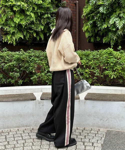 サイドライントラックパンツ | Side line track pants(chiica