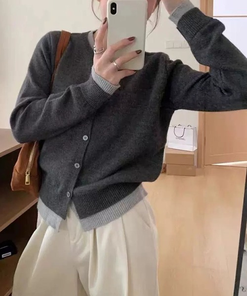 MAISON DE THERESE(メゾン ド テレーズ)の「カーディガン(カーディガン/ボレロ・レディース・ブルー/ダークグレー/グレー/ネイビー/ピンク・FREE/M)」の12枚目の写真