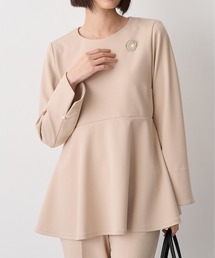 for/c（フォーシー）の「[セレモニー/オケージョン対応]フレアペプラムブラウス【サスティナブル】（シャツ/ブラウス）」