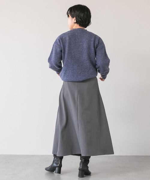 LinoU.(リノユー)の「ミモレ丈プリーツスカート(スカート・レディース・グレー/ブラック/カーキ・S/M/L)」の9枚目の写真