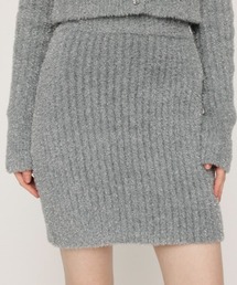 【WEB限定】GLITTER KNIT S/SK グリッター ニット ショート スカート ミニ / セットアップ可