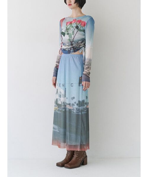 jouetie（ジュエティ）の「フォトプリントシアートップス【セットアップ対応】（Tシャツ/カットソー・レディース・ブルー/グリーン・MEDIUM）」の9枚目の写真