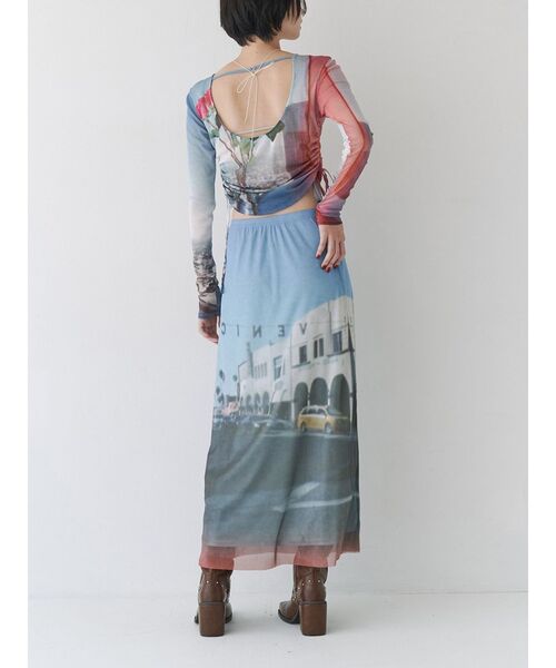 jouetie（ジュエティ）の「フォトプリントシアートップス【セットアップ対応】（Tシャツ/カットソー・レディース・ブルー/グリーン・MEDIUM）」の8枚目の写真