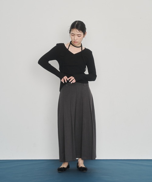 Happy John(ハッピージョン)の「design cut tops stall set/ストールデザインカットトップス(Tシャツ/カットソー・レディース・ブラック/ベージュ/ホワイト・FREE)」の18枚目の写真