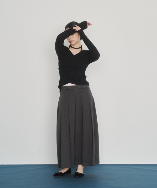 Happy John(ハッピージョン)の「design cut tops stall set/ストールデザインカットトップス(Tシャツ/カットソー・レディース・ブラック/ベージュ/ホワイト・FREE)」の20枚目の写真