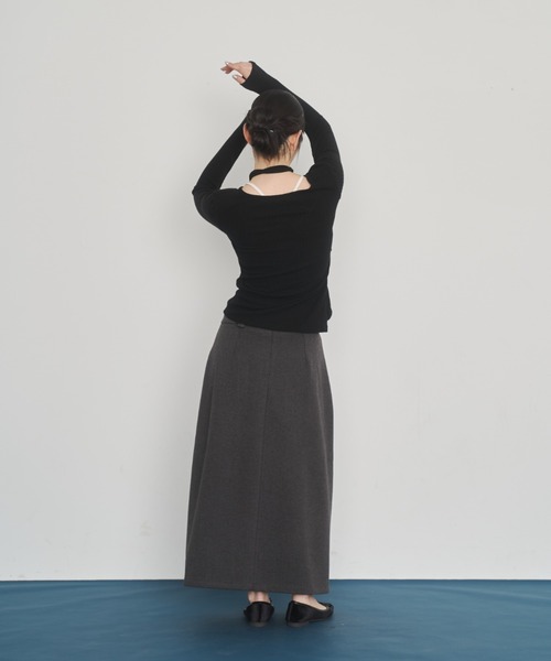 Happy John(ハッピージョン)の「design cut tops stall set/ストールデザインカットトップス(Tシャツ/カットソー・レディース・ブラック/ベージュ/ホワイト・FREE)」の22枚目の写真