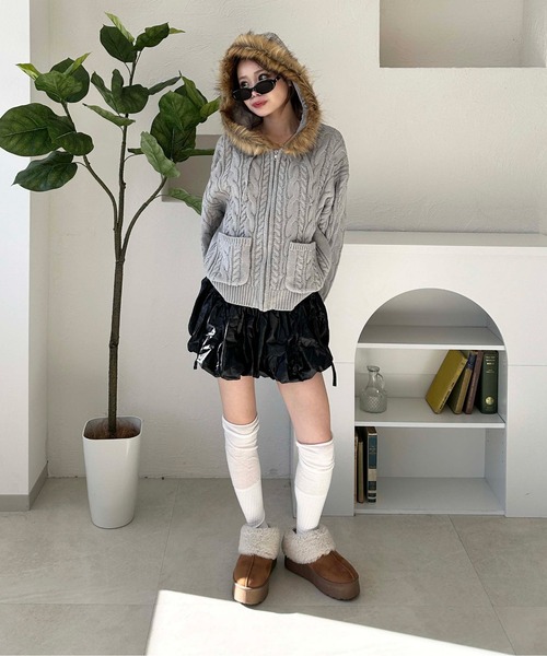 sedacle girl(セダクルガール)の「チンツバルーンミニスカート(スカート・レディース・シルバー/ブラック・SMALL/MEDIUM)」の10枚目の写真
