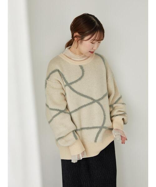 ehka sopo（エヘカソポ）の「チュールハイネックブラウス（シャツ/ブラウス・レディース・オレンジ/キナリ/グレー・F）」の8枚目の写真