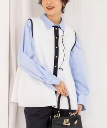 NOLLEY’S | 《手洗い可能》《オールシーズン対応》フリル付きペプラムベスト(ベスト)