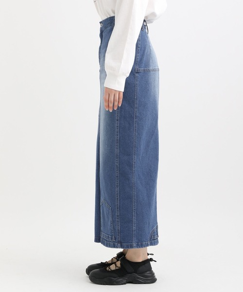 LEPSIM（レプシィム）の「リメイク風デニムマキシスカート　286820（デニムスカート・レディース・ライトブルー/ブルー・FREE）」の22枚目の写真