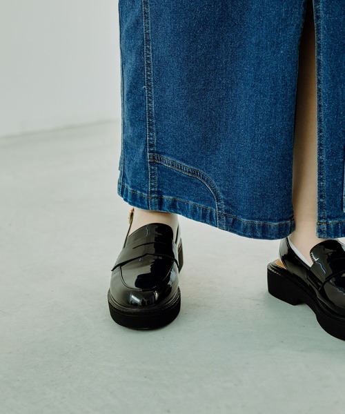 LEPSIM（レプシィム）の「リメイク風デニムマキシスカート　286820（デニムスカート・レディース・ライトブルー/ブルー・FREE）」の17枚目の写真