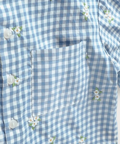 BRANSHES（ブランシェス）の「【おそろい】さくら刺繍長袖シャツ（シャツ/ブラウス・キッズ・ブラック/ブルー・100/120/110/90/130/150/140/80）」の9枚目の写真