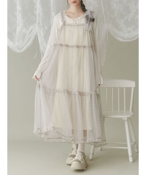【美品】merry jenny メリージェニーsquareティアードロングドレス merry jenny（メリージェニー）の「squareティアードロング